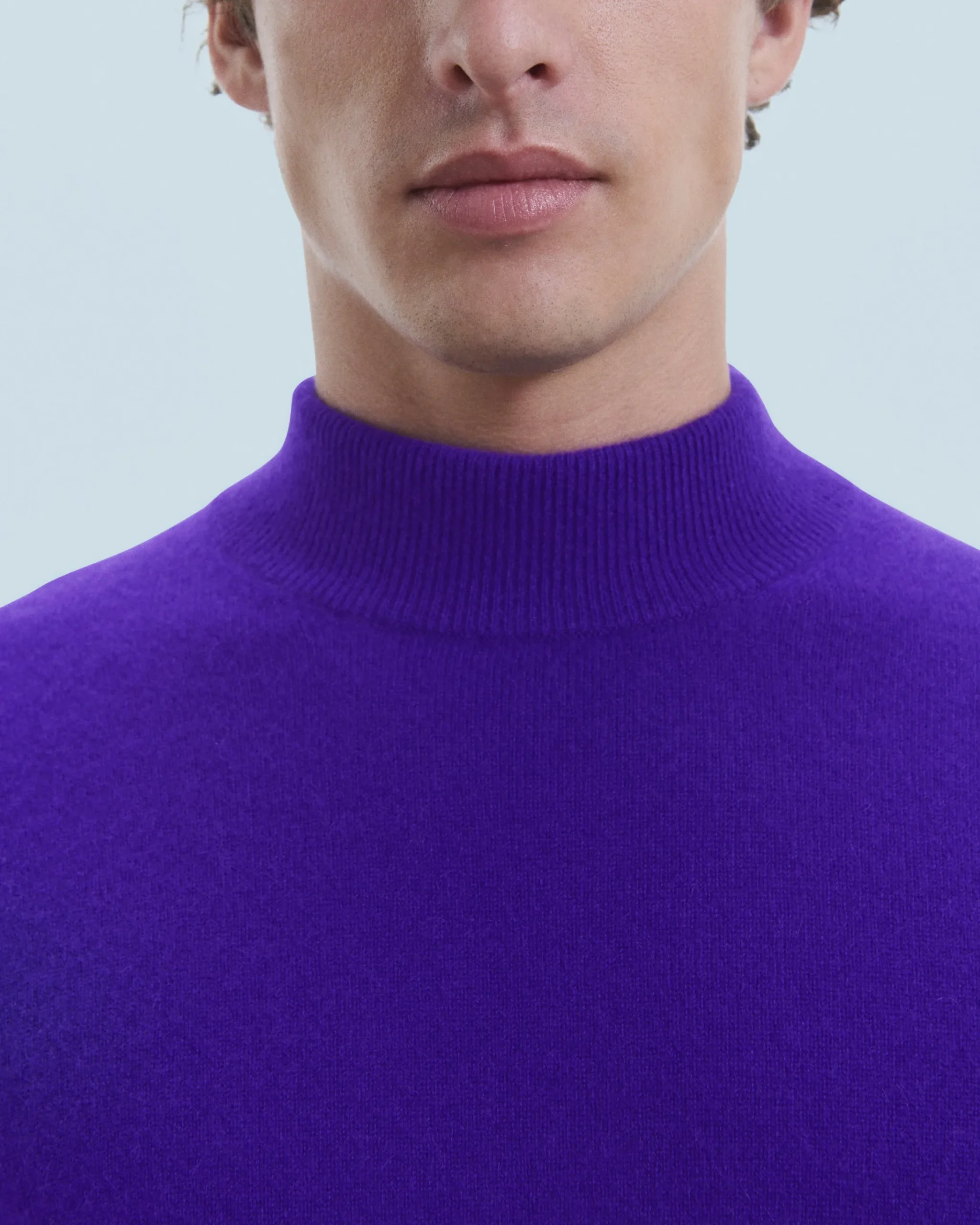 FROM FUTURE Maglione Collo alto Basic Leggero Nero Outlet
