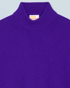 FROM FUTURE Maglione Collo alto Basic Leggero IntensePurple Best