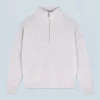 FROM FUTURE Maglione Collo alto con Zip Pesante Grigioericachiaro Cheap