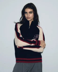 FROM FUTURE Maglione Collo alto con Zip MarinaMilitare Hot