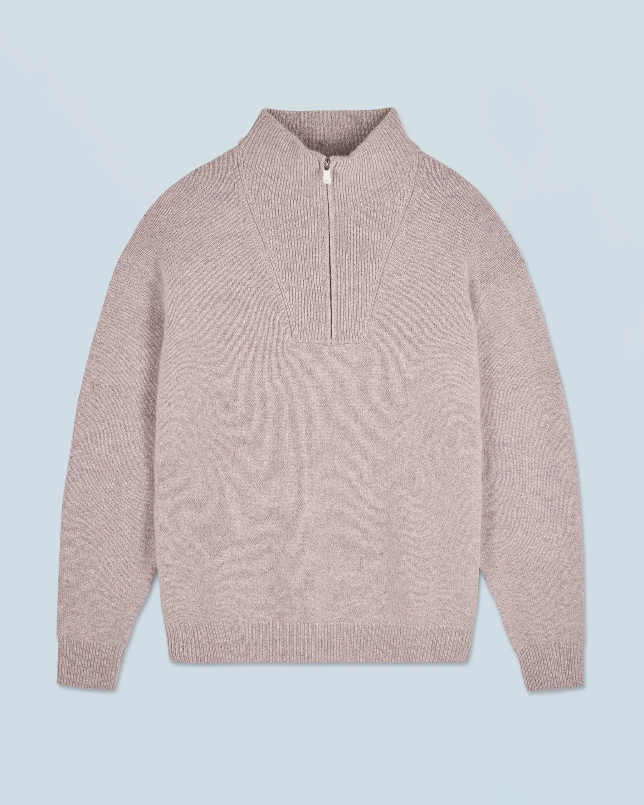 FROM FUTURE Maglione Collo alto con zip Sovradimensionato TaupeMouliné Clearance