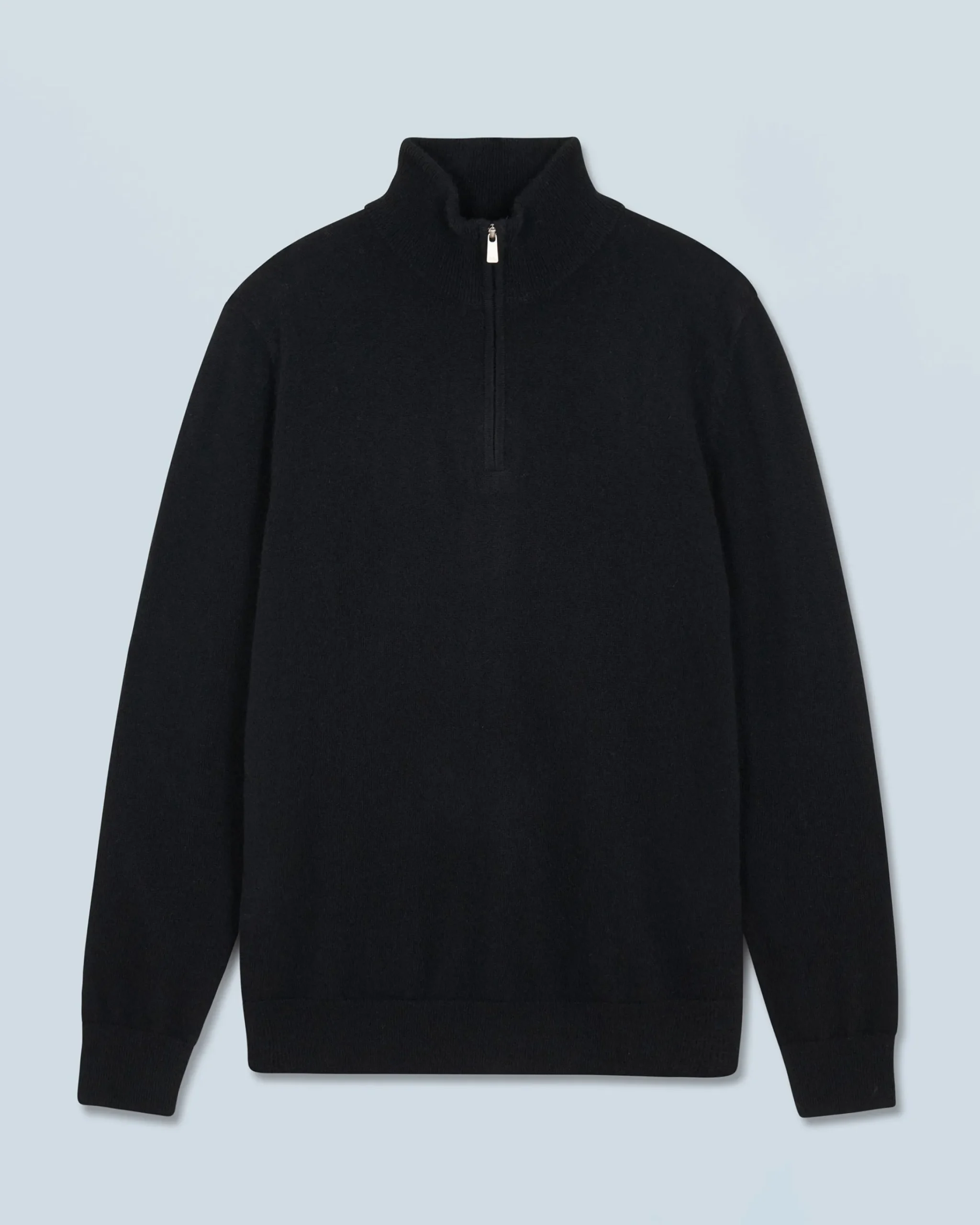 FROM FUTURE Maglione Collo alto con zip Basic Nero Fashion