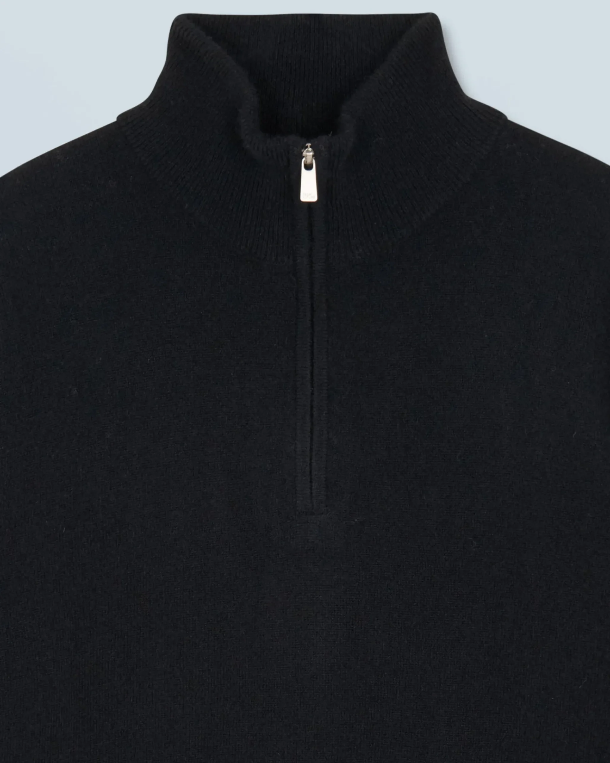 FROM FUTURE Maglione Collo alto con zip Basic Nero Fashion