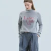 FROM FUTURE Maglione Collo alto Love Club Grigioericascuro Cheap
