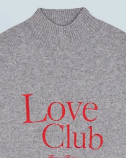 FROM FUTURE Maglione Collo alto Love Club Grigioericascuro Cheap