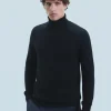 FROM FUTURE Maglione Collo arrotolato Basic Nero Outlet