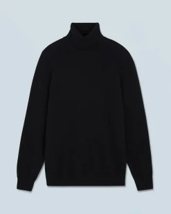 FROM FUTURE Maglione Collo arrotolato Basic Nero Outlet