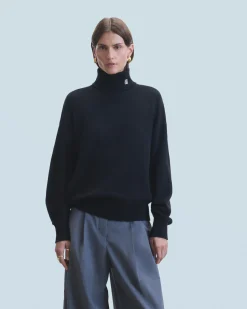 FROM FUTURE Maglione Collo dolcevita Nero Best Sale