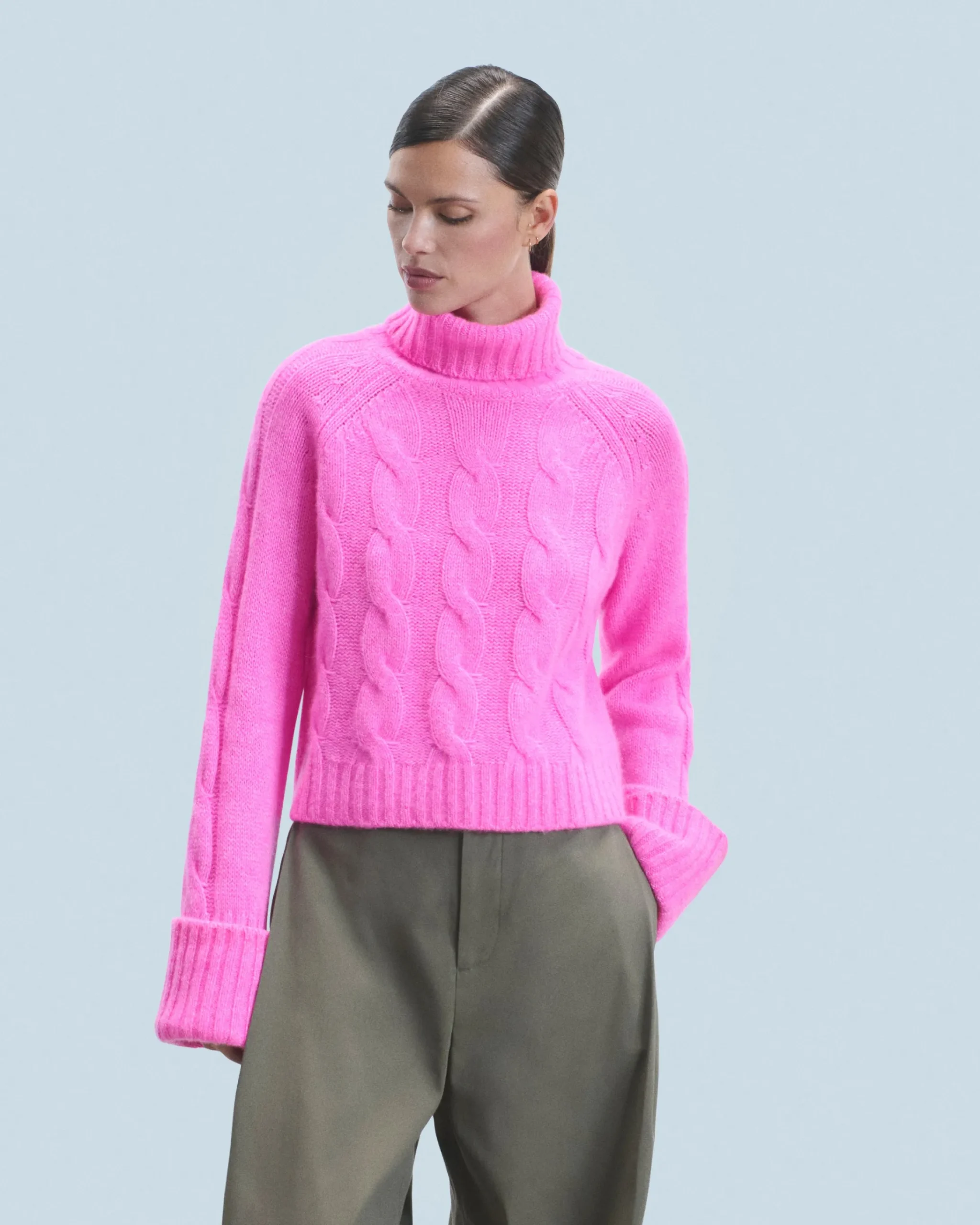 FROM FUTURE Maglione Collo dolcevita Pink Cheap