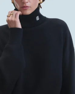 FROM FUTURE Maglione Collo dolcevita Nero Best Sale