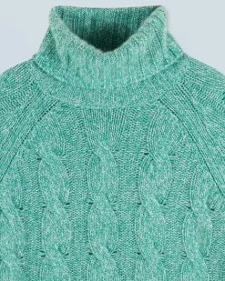 FROM FUTURE Maglione Collo dolcevita Green Cheap