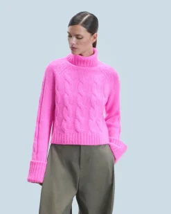 FROM FUTURE Maglione Collo dolcevita Green Cheap