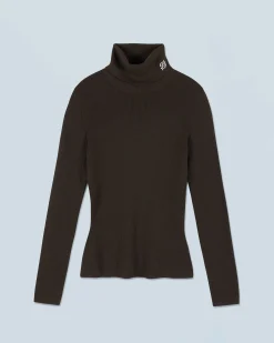 FROM FUTURE Maglione Collo dolcevita Cioccolato Store