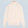 FROM FUTURE Maglione Collo dolcevita Basic Ecrù Cheap