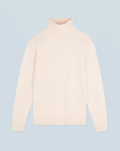 FROM FUTURE Maglione Collo dolcevita Basic Ecrù Cheap