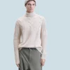 FROM FUTURE Maglione Collo dolcevita con Trecce Mentobeige Flash Sale
