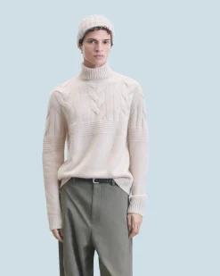 FROM FUTURE Maglione Collo dolcevita con Trecce Mentobeige Flash Sale