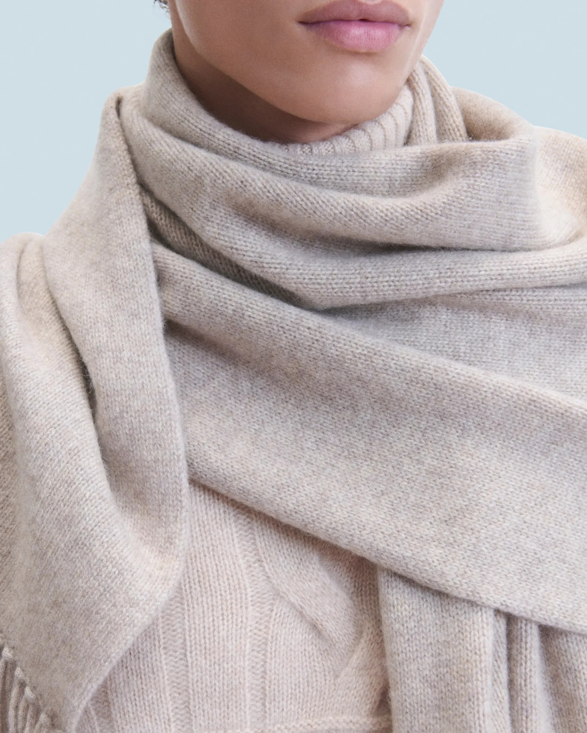 FROM FUTURE Maglione Collo dolcevita con Trecce Mentobeige Flash Sale