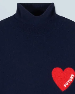 FROM FUTURE Maglione Collo dolcevita Cuore MarinaMilitare Flash Sale