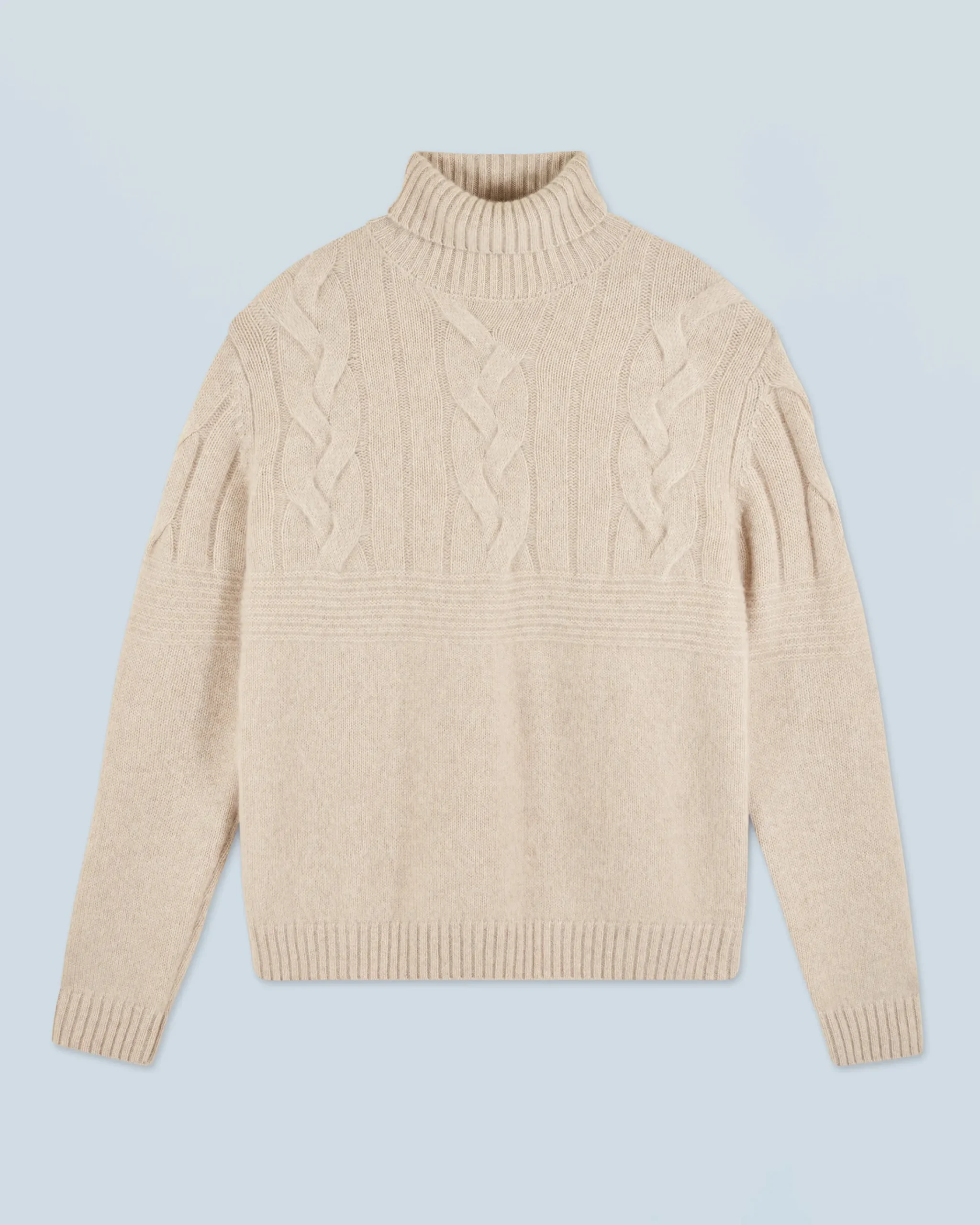 FROM FUTURE Maglione Collo dolcevita con Trecce Mentobeige Flash Sale