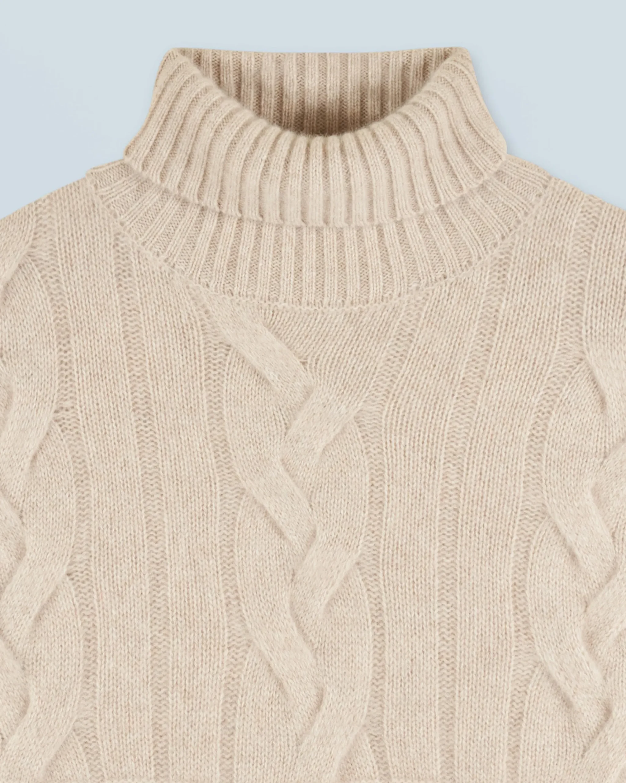 FROM FUTURE Maglione Collo dolcevita con Trecce Mentobeige Flash Sale