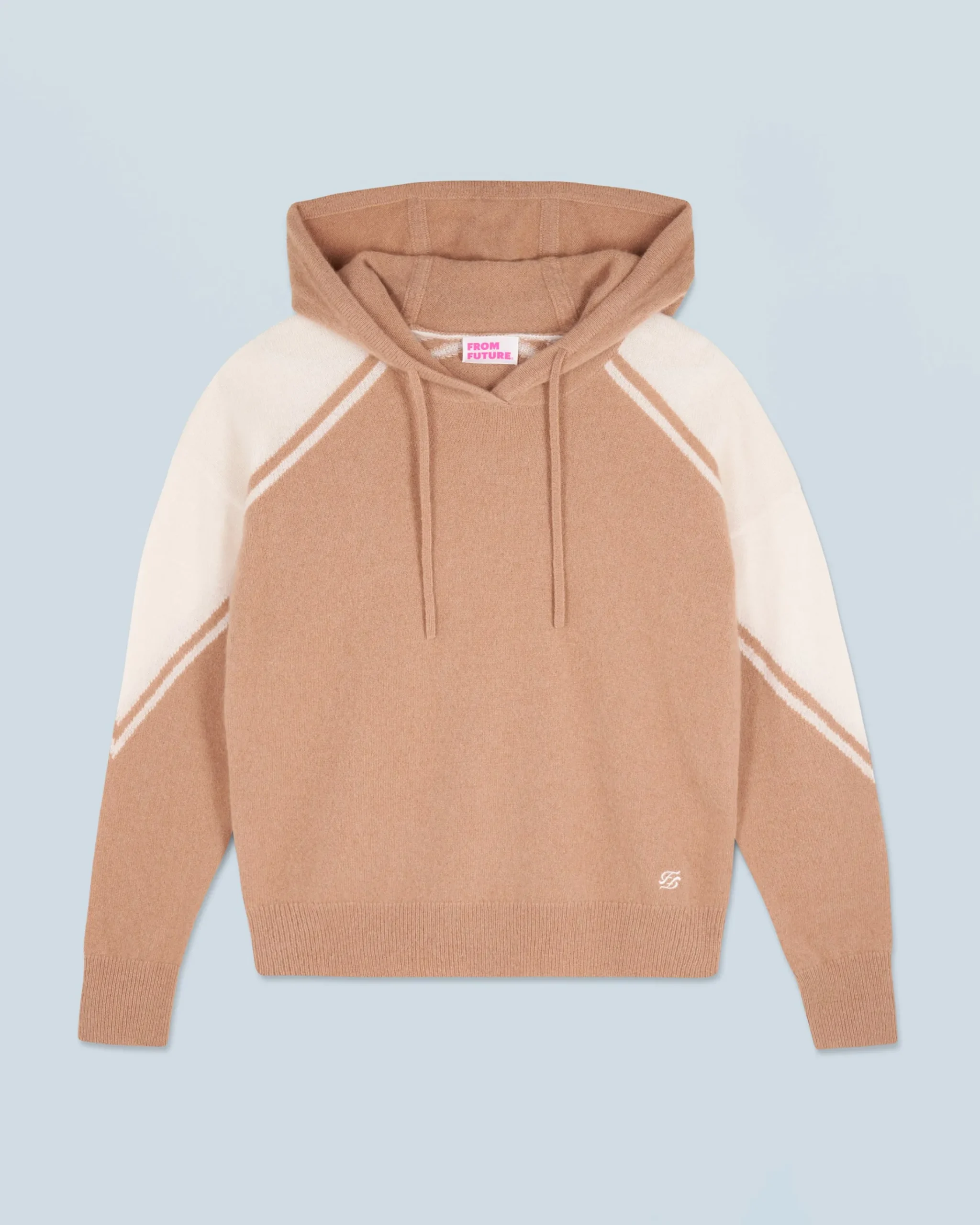 FROM FUTURE Maglione con Cappuccio Cammello Cheap