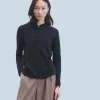 FROM FUTURE Maglione con Cappuccio e Zip Nero Discount