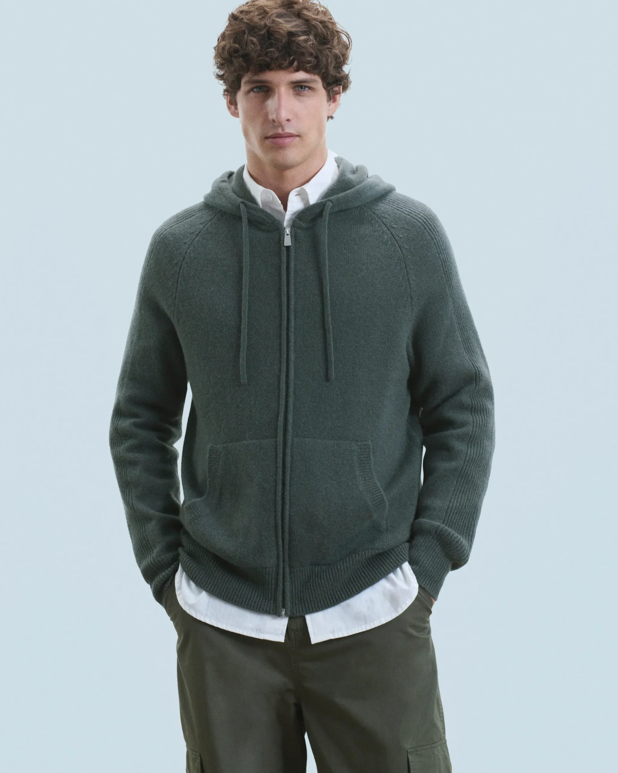 FROM FUTURE Maglione con Cappuccio e Zip LavaGrey Shop