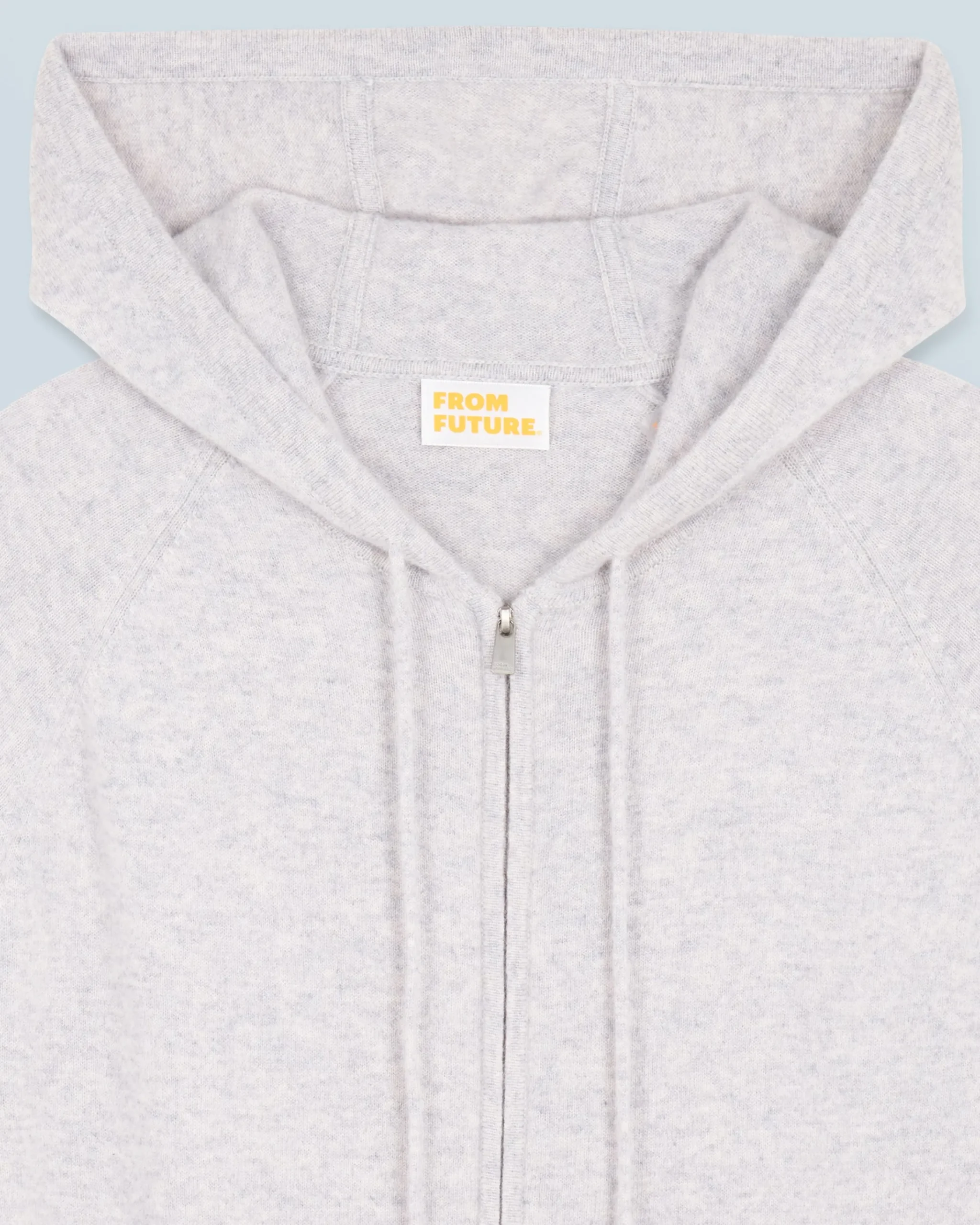 FROM FUTURE Maglione con Cappuccio e Zip Basic Grigioericachiaro Cheap