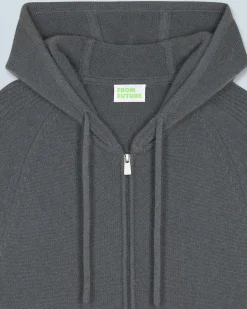 FROM FUTURE Maglione con Cappuccio e Zip LavaGrey Shop