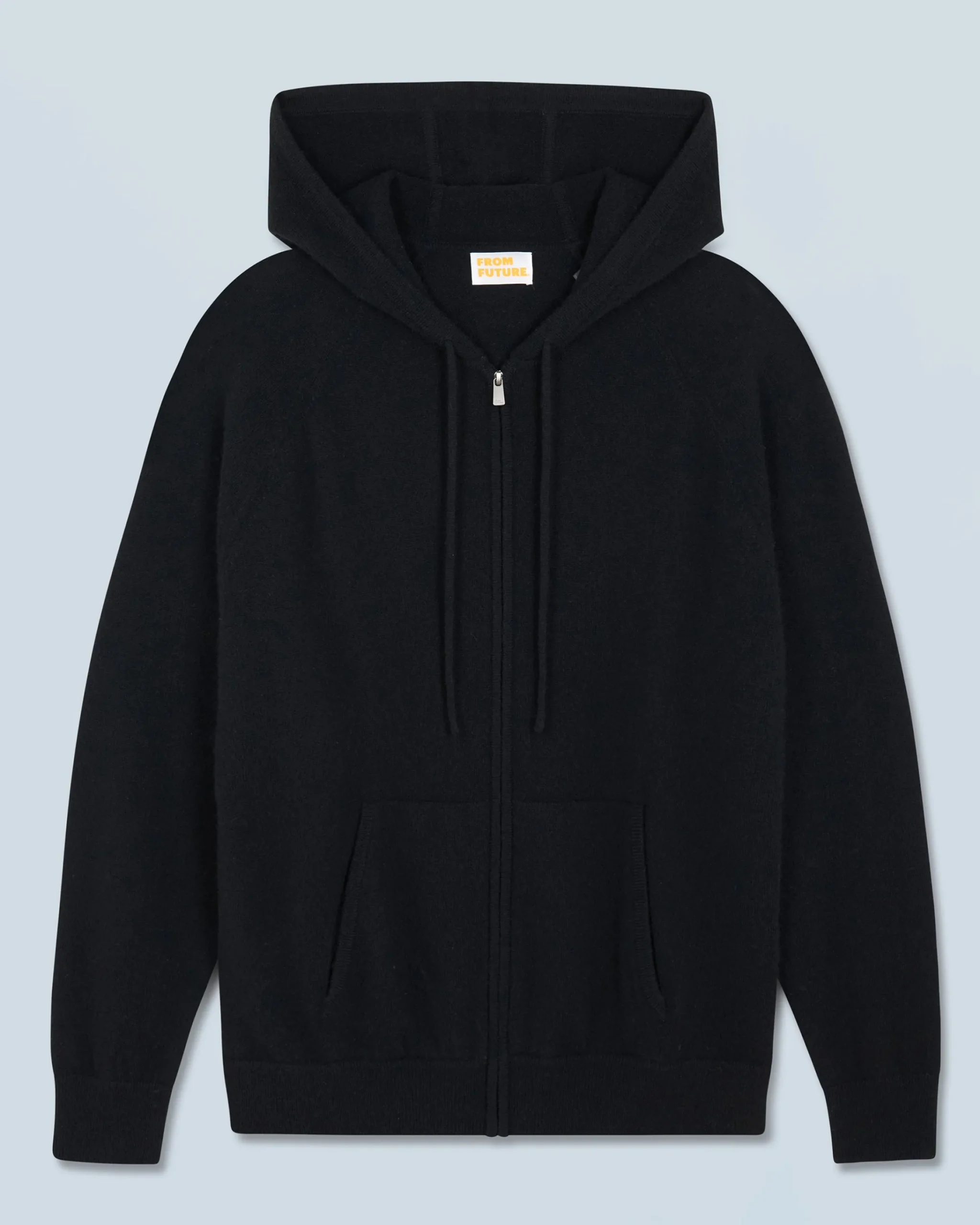 FROM FUTURE Maglione con Cappuccio e Zip Basic Nero Shop