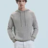 FROM FUTURE Maglione con Cappuccio Oversize Leggero Grigioericascuro Discount