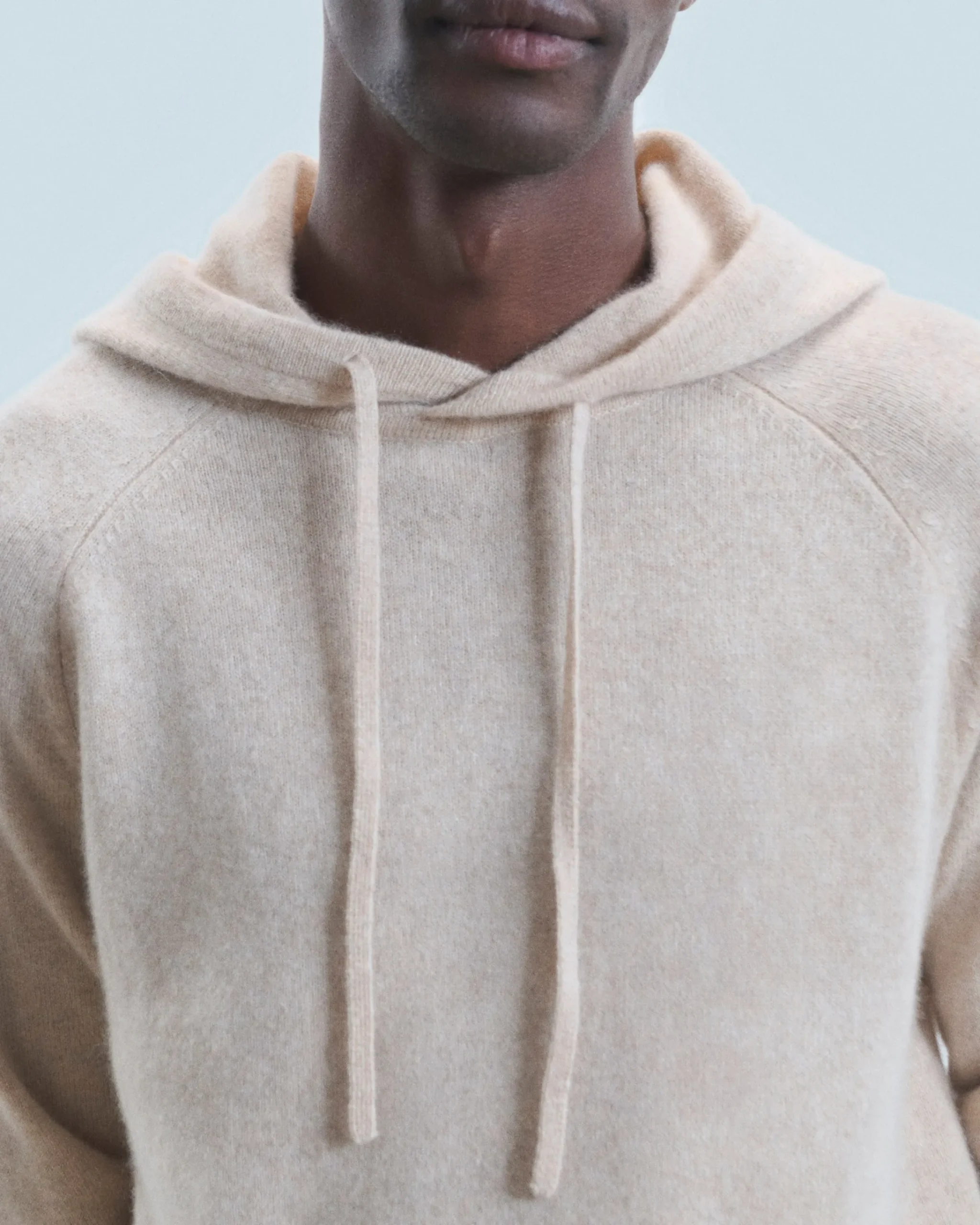 FROM FUTURE Maglione con Cappuccio Oversize Leggero Mentobeige Sale