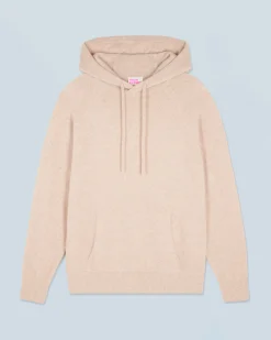 FROM FUTURE Maglione con Cappuccio Oversize Leggero Mentobeige Sale