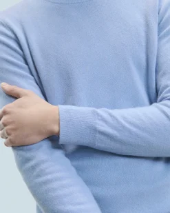 FROM FUTURE Maglione Girocollo Basic CloudBlue New