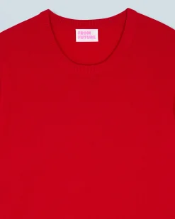 FROM FUTURE Maglione Girocollo Basic DarkRed Flash Sale