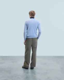 FROM FUTURE Maglione Girocollo Basic CloudBlue New