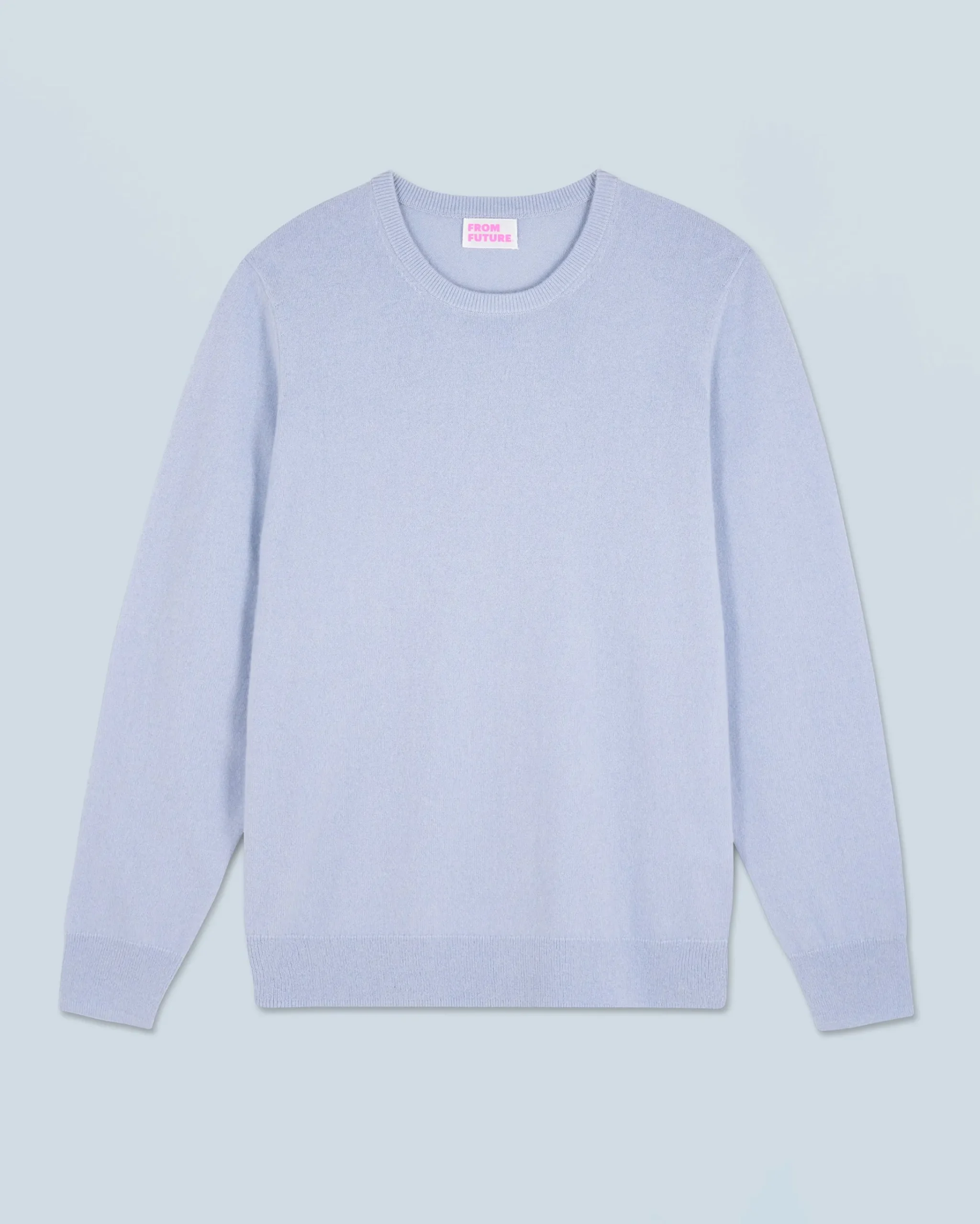 FROM FUTURE Maglione Girocollo Basic CloudBlue New