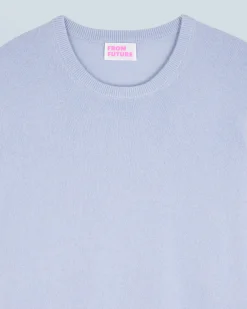 FROM FUTURE Maglione Girocollo Basic CloudBlue New