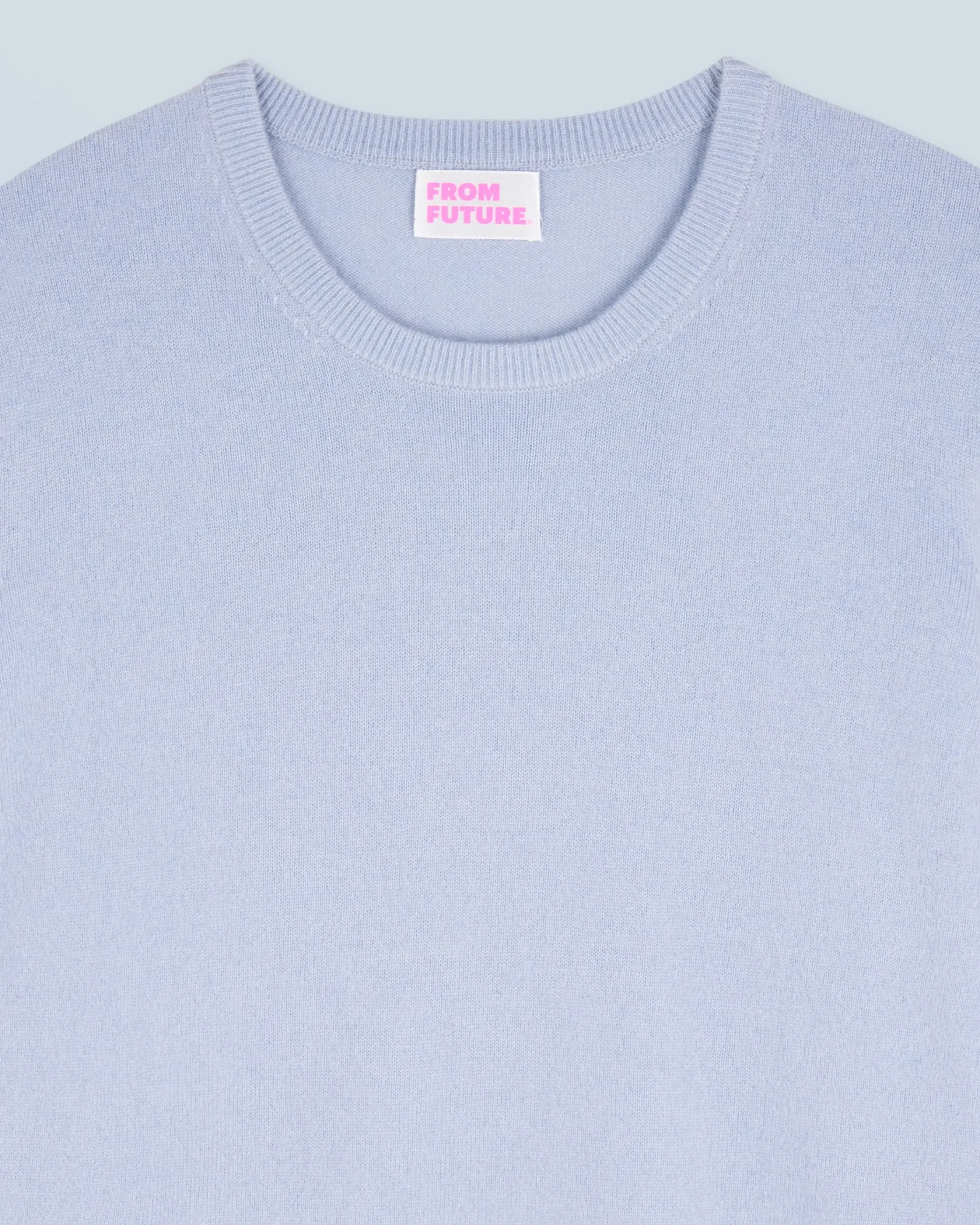 FROM FUTURE Maglione Girocollo Basic CloudBlue New
