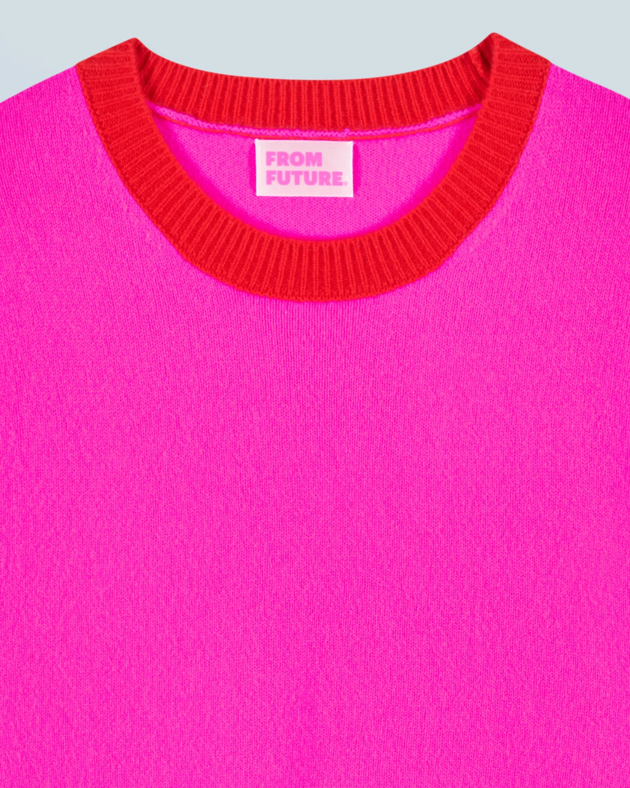 FROM FUTURE Maglione Girocollo Luce a contrasto bicolore UtopicPink Hot