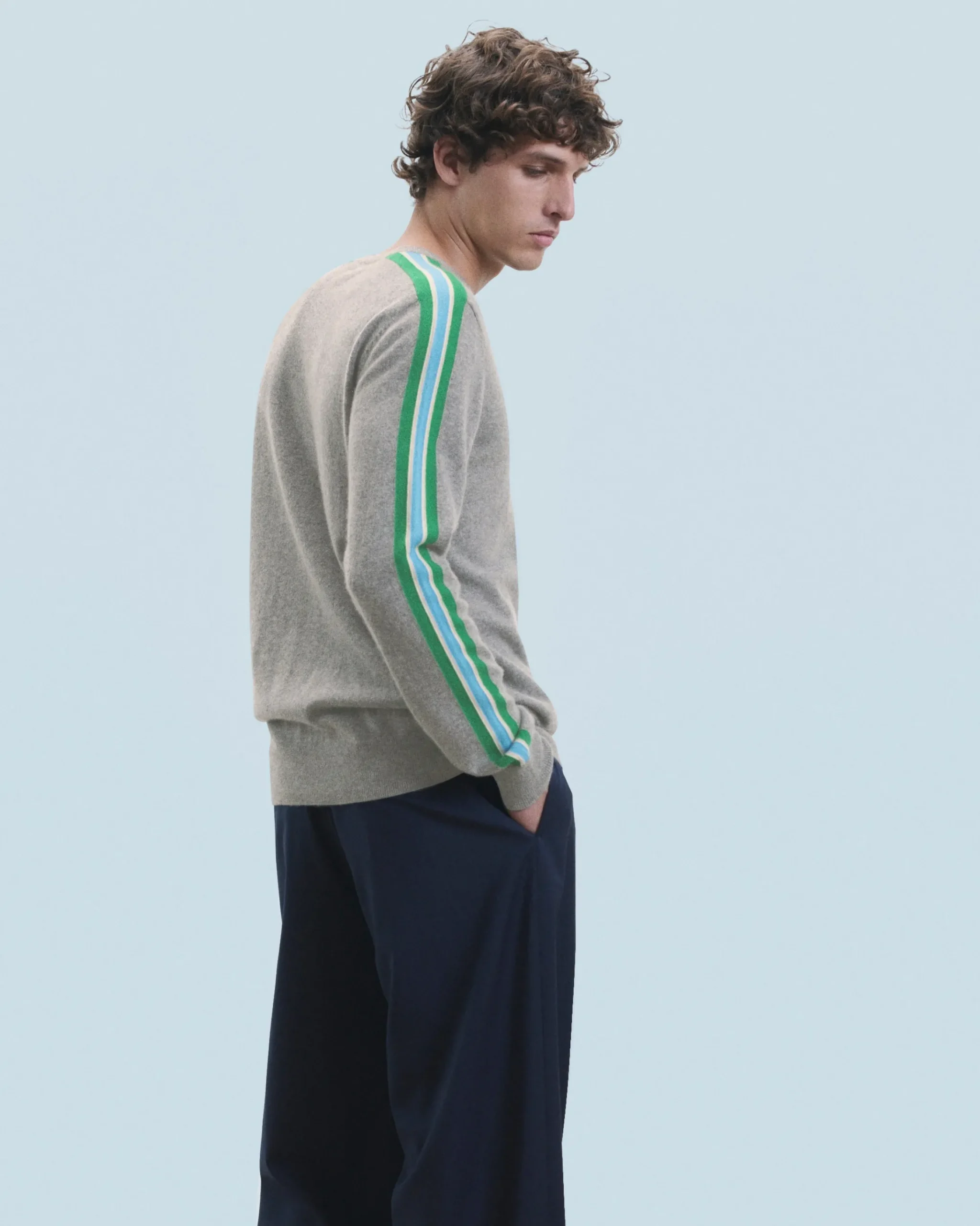 FROM FUTURE Maglione Girocollo Strisce Grigioericascuro Store
