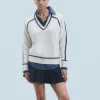FROM FUTURE Maglione Scollo a V Ecrù Flash Sale