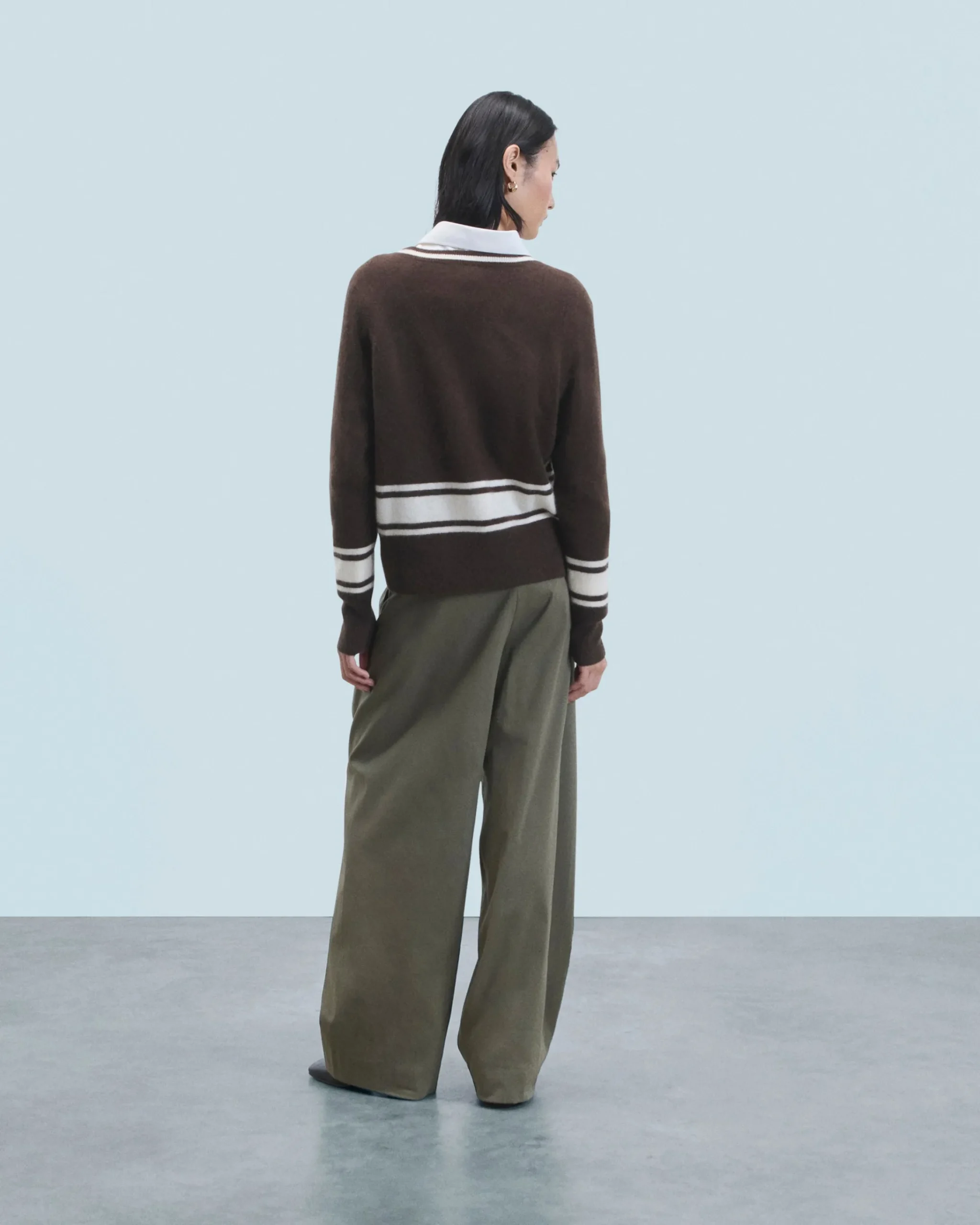 FROM FUTURE Maglione Scollo a V Cioccolato Flash Sale