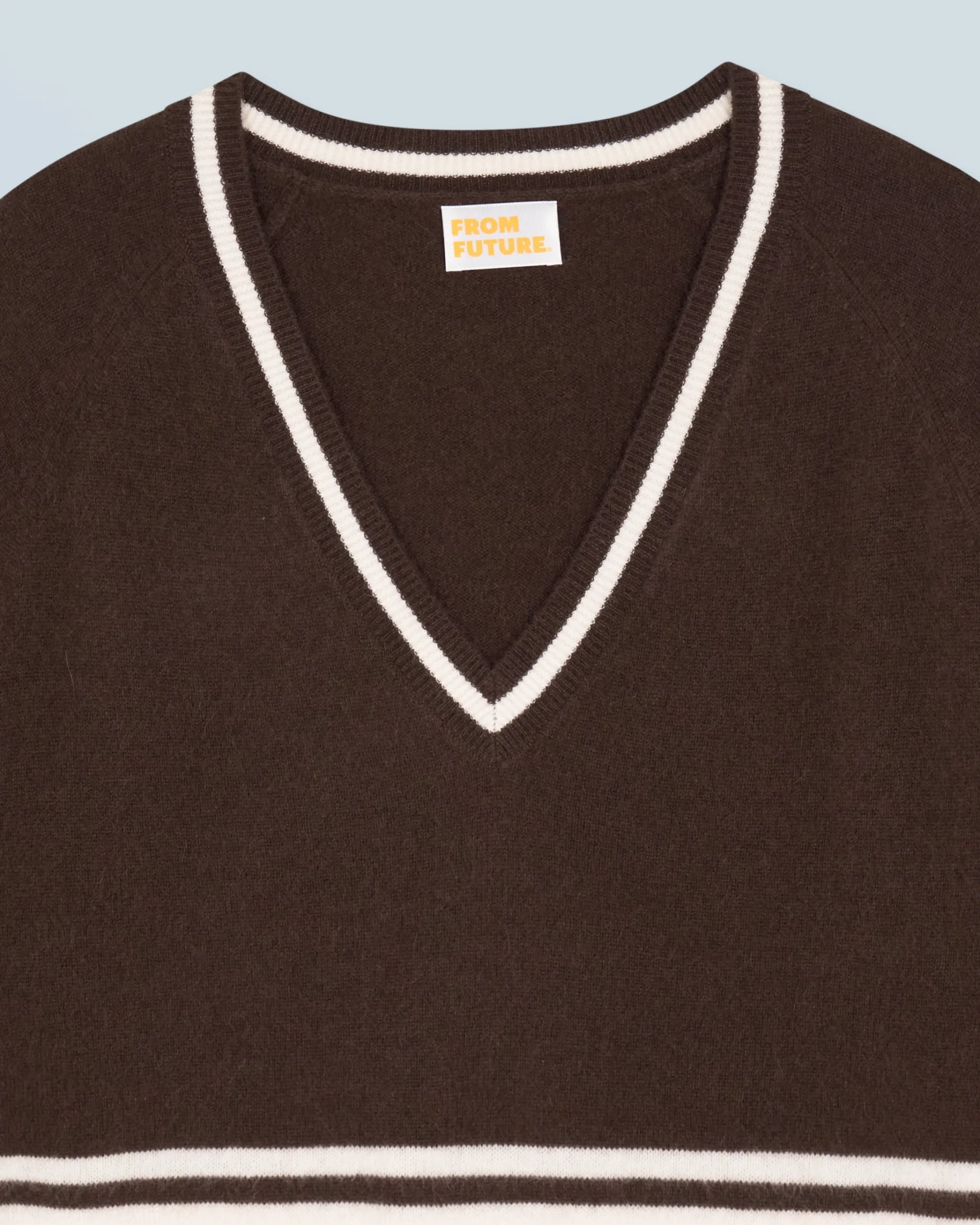 FROM FUTURE Maglione Scollo a V Cioccolato Flash Sale