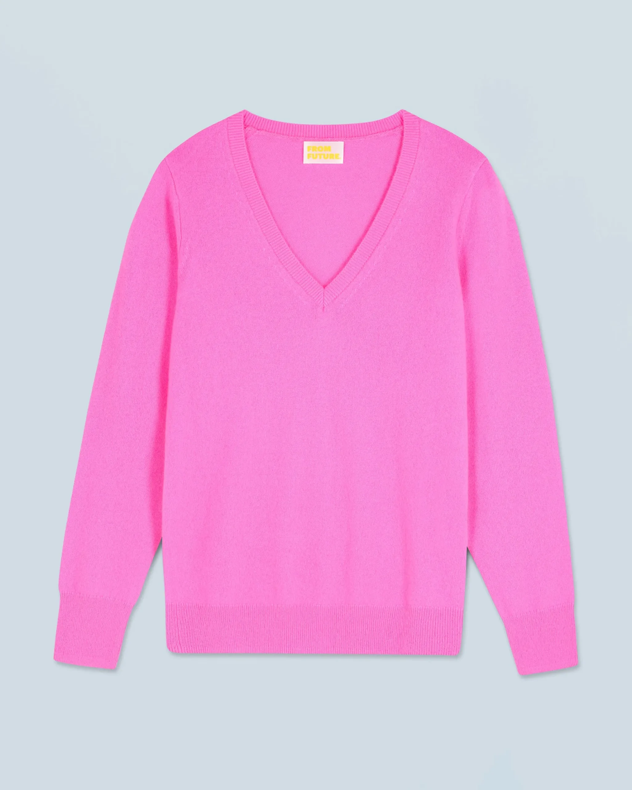 FROM FUTURE Maglione Scollo a V Basic DreamyPink New