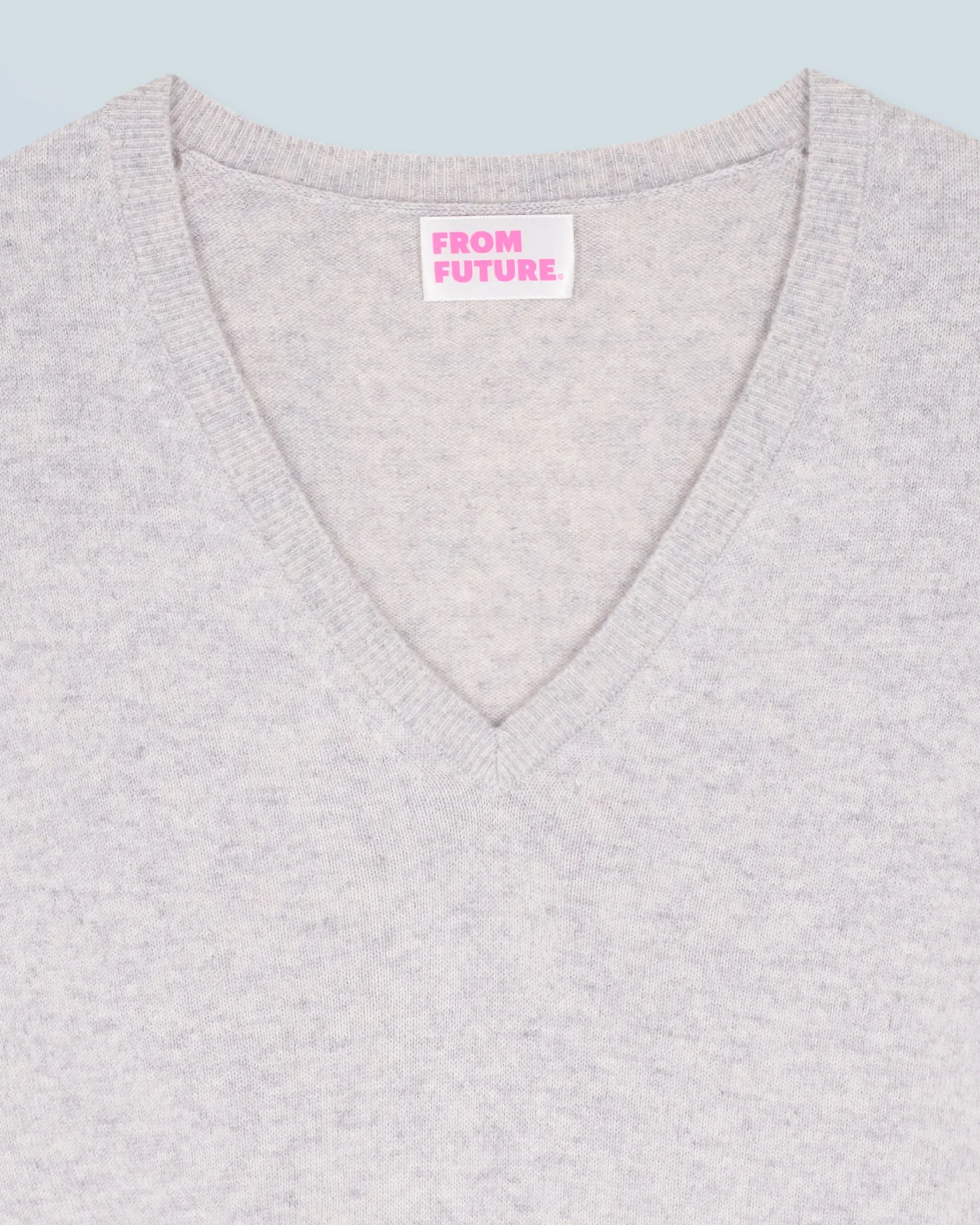 FROM FUTURE Maglione Scollo a V Basic Grigioericachiaro Flash Sale