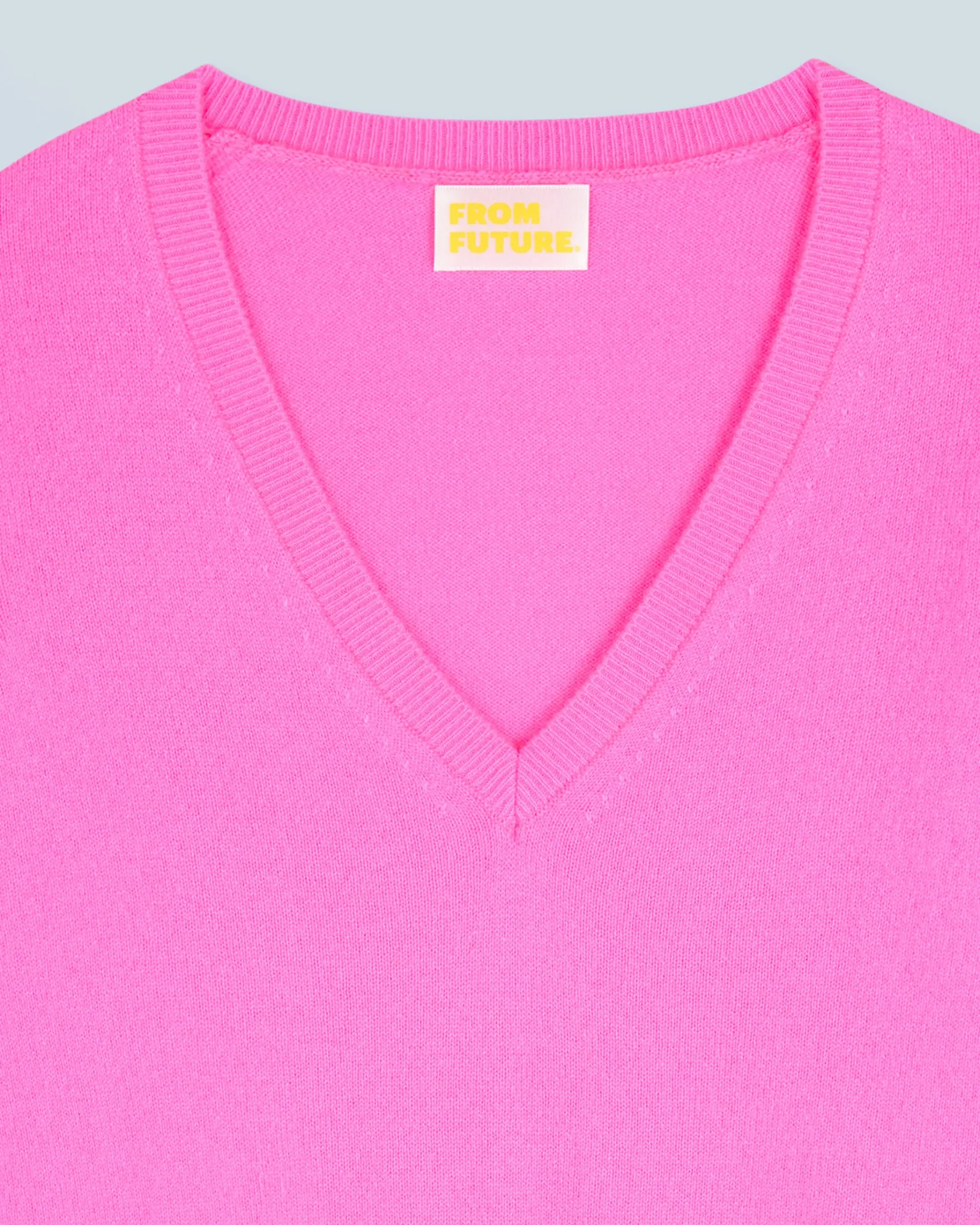 FROM FUTURE Maglione Scollo a V Basic DreamyPink New