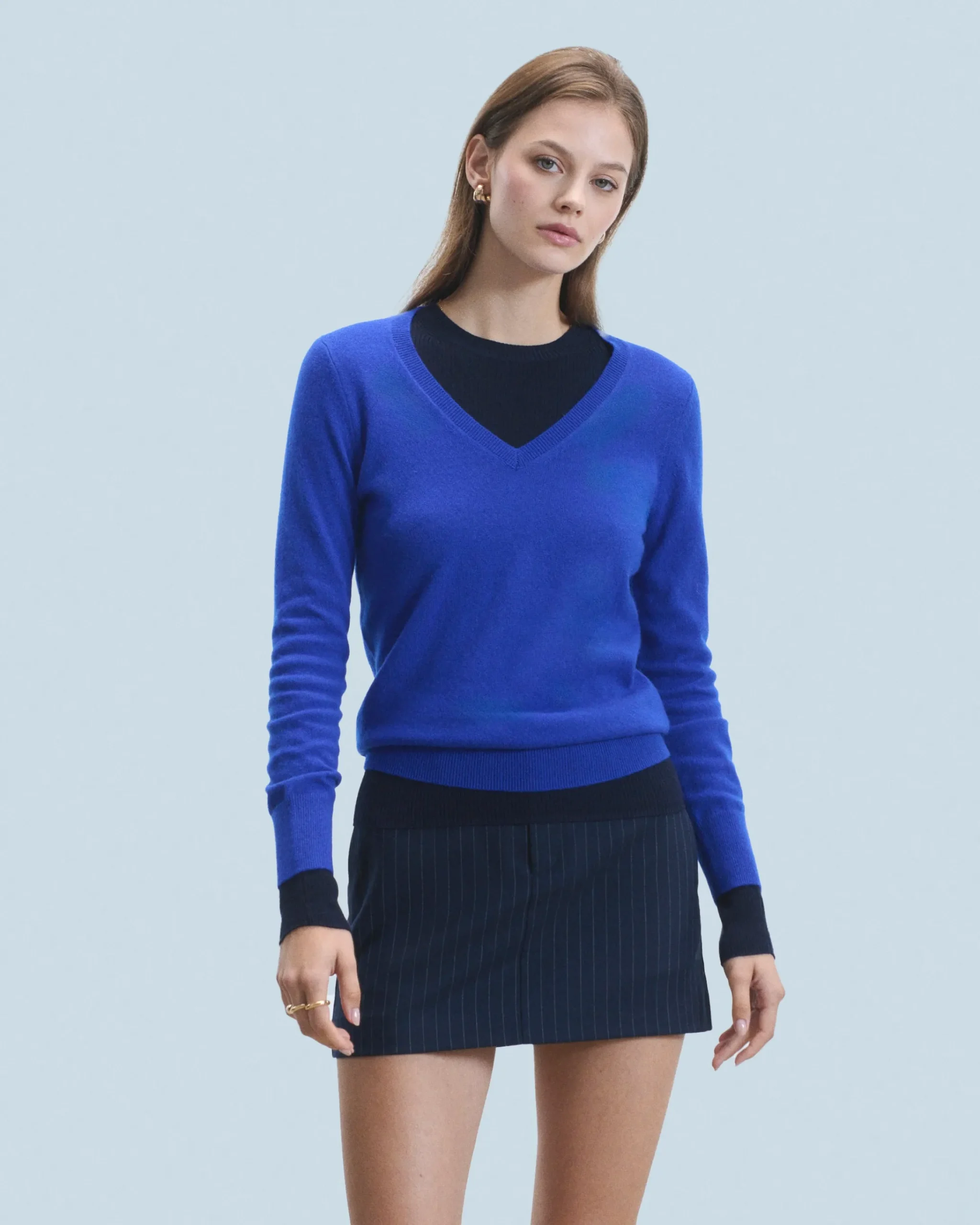 FROM FUTURE Maglione Scollo a V Basic Grigioericachiaro Flash Sale