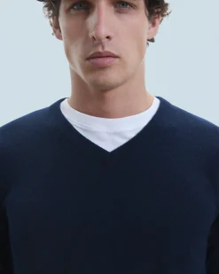 FROM FUTURE Maglione Scollo a V Basic Cammello Sale